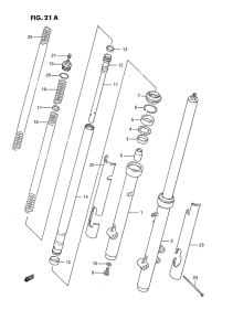 RM80 Вилка передней оси