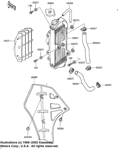KX125 Радиатор