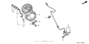 VT750DC Спидометр