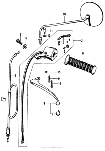 CL450 Left handle switch + left lever