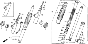 CT110 Вилка передней оси