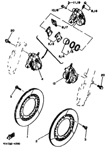 RD500LC Передний суппорт