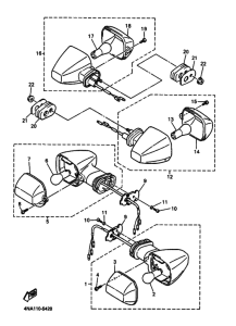 YZF600R YZF600RP Проблесковый световой сигнал