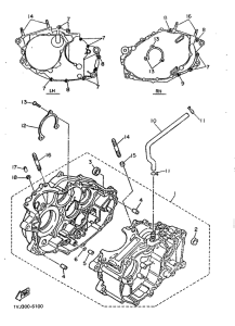 XT600Z Картер двигателя