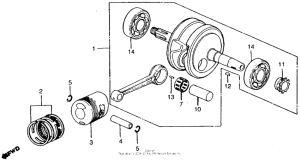 CT90 Коленчатый вал и поршни
