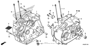 CRF80F Картер двигателя