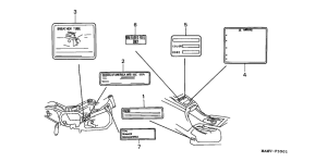 GL1500SE Лейбл предостережения