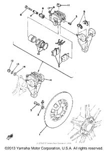 XS750E_227 - 1978 Rear disc brake - caliper