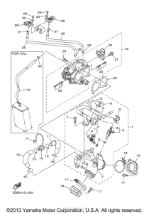 XVS1300CT Впускная система