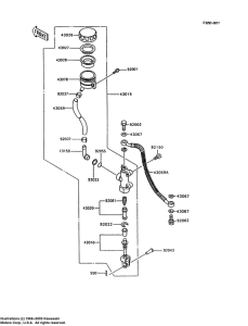 ZX600 Задний тормозной цилиндр