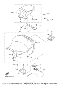 XVS1300CTF Сиденье