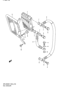 DR-Z250 Масляный радиатор