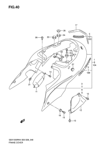GSX1300R Обтекатель задний