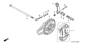 XR80R Задний тормоз