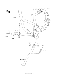 KL650 Подножка