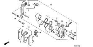 NX650 Передний суппорт