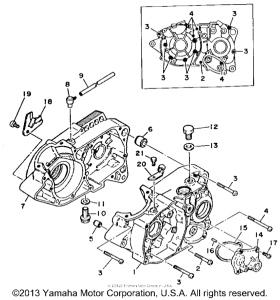 RT100F Картер двигателя