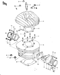  Cylinder head / cylinder / reed valve