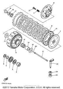 YZ250W Сцепление