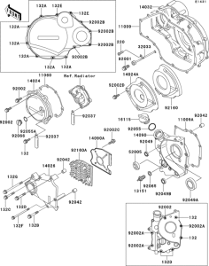 ZX1100 Крышки двигателя