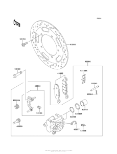 VN900 Передний тормоз
