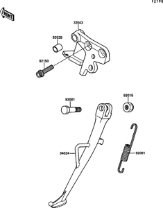 KR250 Подножка