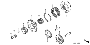 VT125 Муфта стартера