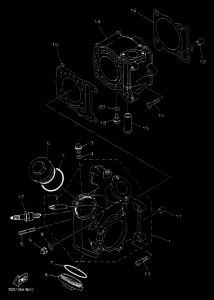 YP125E YP125R Цилиндр