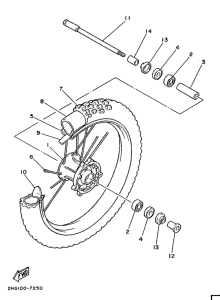 YZ125 Переднее колесо