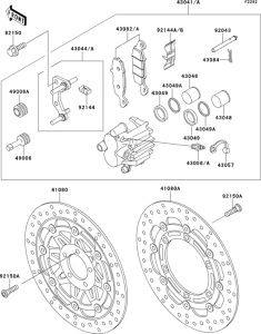 ZX1100 Передний тормоз