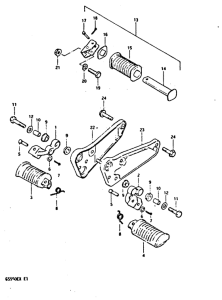 GS550 Подножки