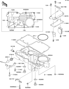 ZX1100 Поддон картера