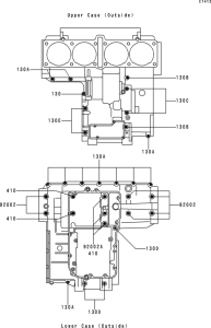 ZR1100 Болты крепления картера