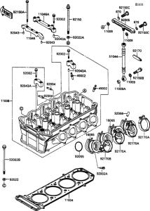 ZX1100 Головка цилиндров