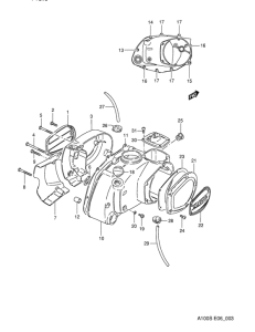 A100 Crankcase cover ass`y  (v