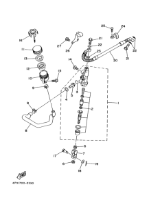 TT250R Maitre-cylindre ar