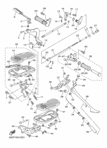 XVS650A Stand & footrest