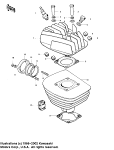 KS125 Головка блока цилиндров / цилиндр