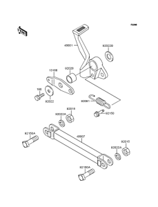 ZR400 Педаль тормоза
