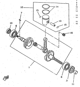 CW50RSX Коленвал и поршень