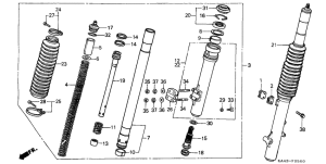 CR250R Вилка передней оси