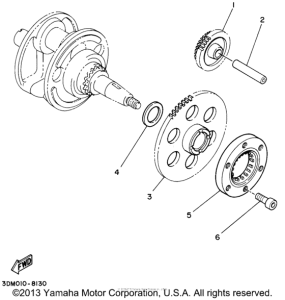 XV250 Муфта стартера