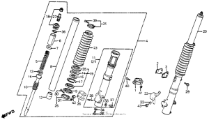 XR350R Front fork 84-85