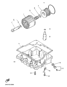 FZX750 Масляный картер