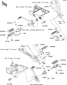ZR750 Подножки