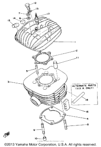 IT400F Cylinder head-cylinder