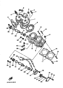 TDR250 TDR250A Цилиндр