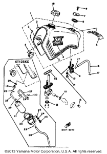 XT125K Топливный бак