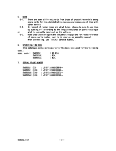SV650 Catalog preface