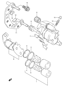 VX800 Передний суппорт